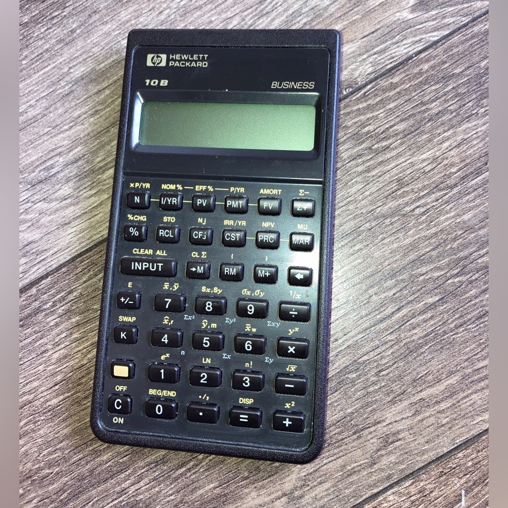 Vintage hp Hewlett-Packard 10 B business calculator
